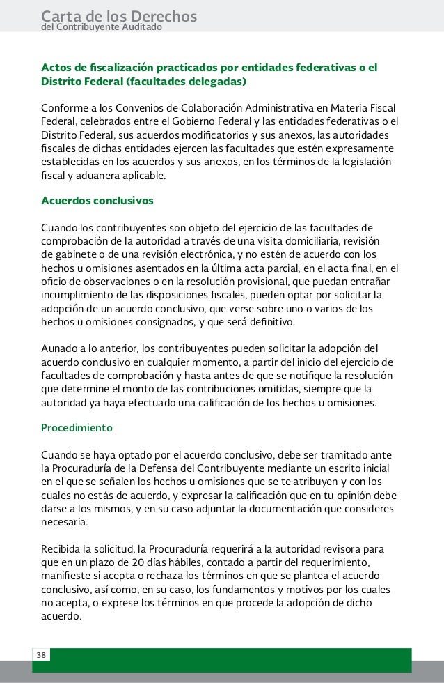 Carta de Derechos del Contribuyente ante el SAT