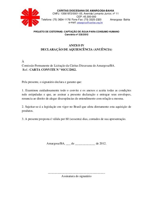 Carta convite veiculos