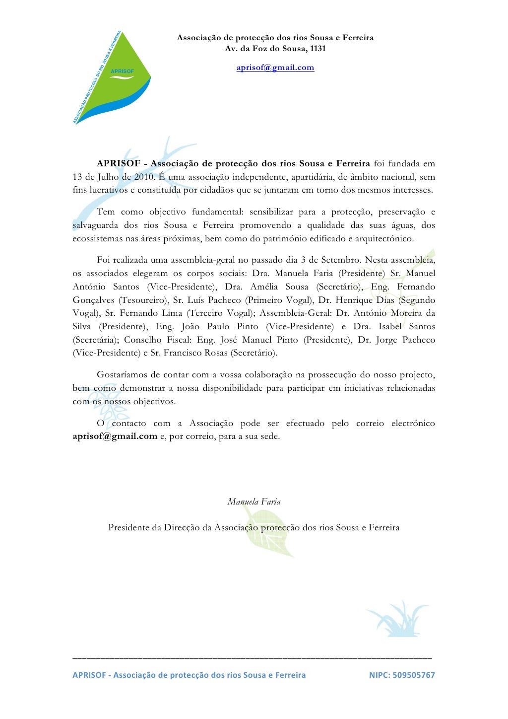 Carta de apresentação