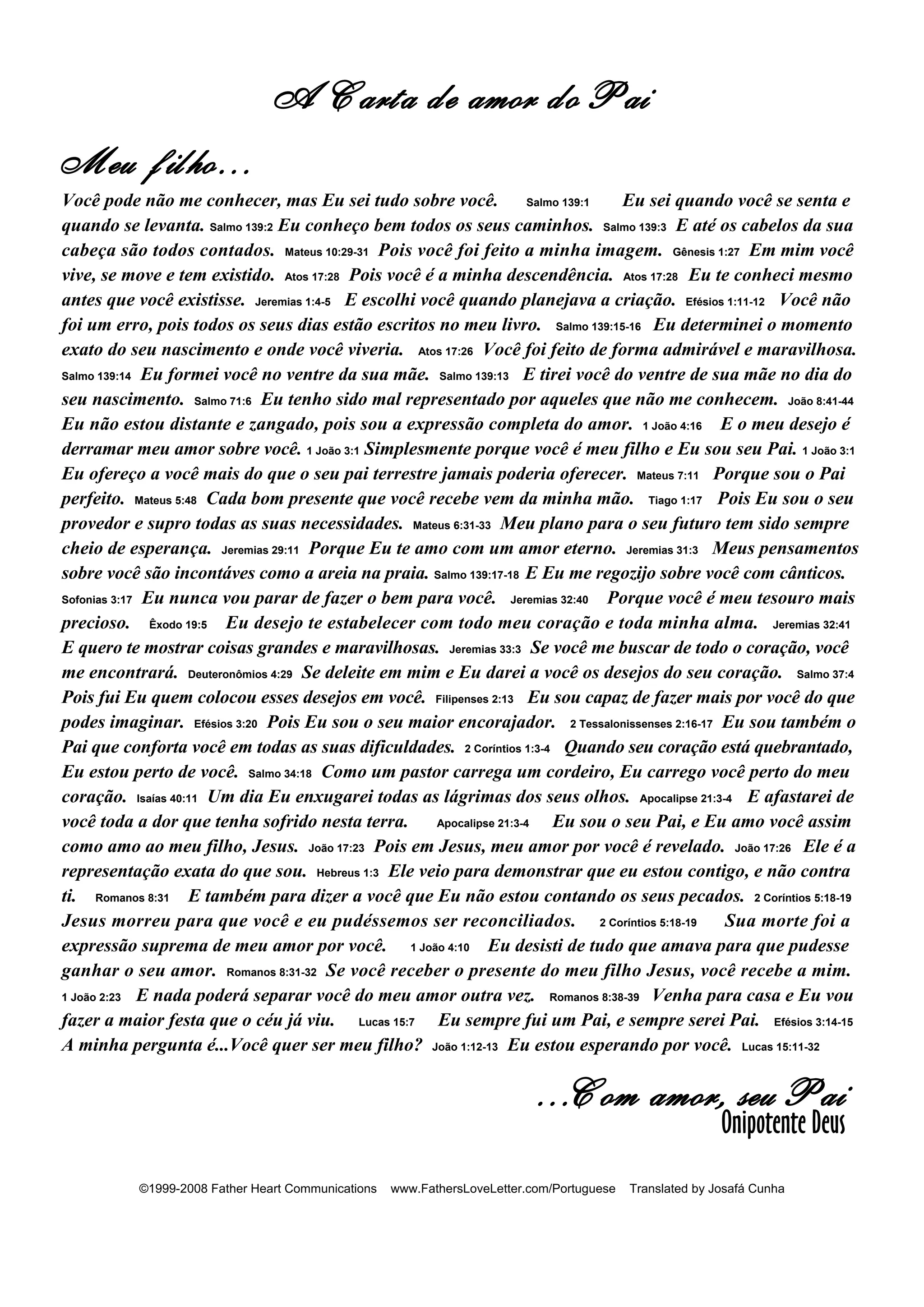 Carta de amor do pai | PDF