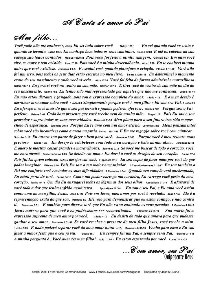 Carta de amor do pai