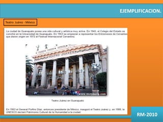EJEMPLIFICACION.Teatro  Juárez - MéxicoRM-2010