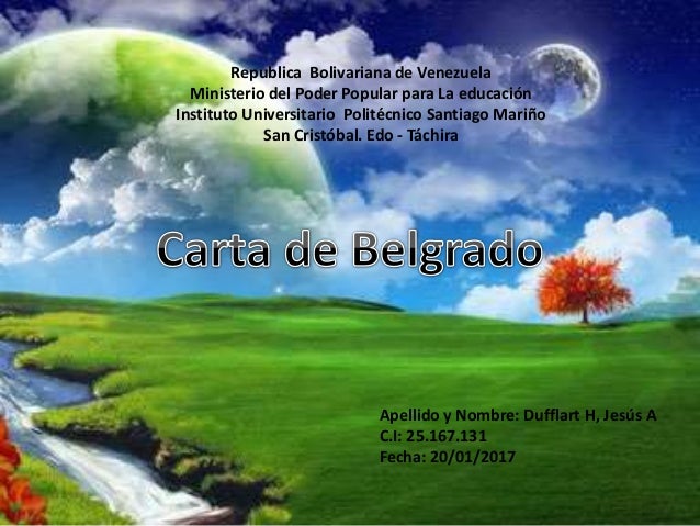Carta de belgrado
