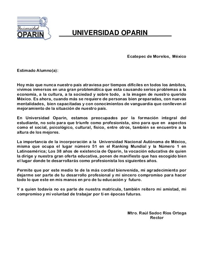 Carta de bienvenida facebook Carta de bienvenida facebook