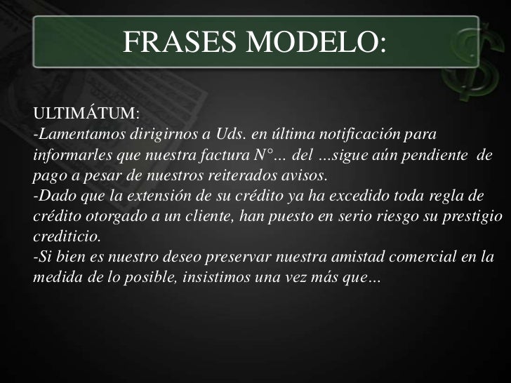 Carta de cobranza