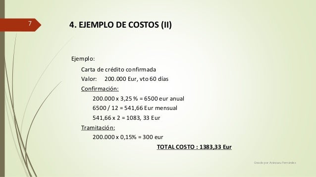 Carta de crédito 2014 Carta de crédito 2014