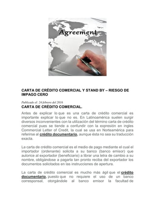 Carta De Credito Comercial Y Stand By