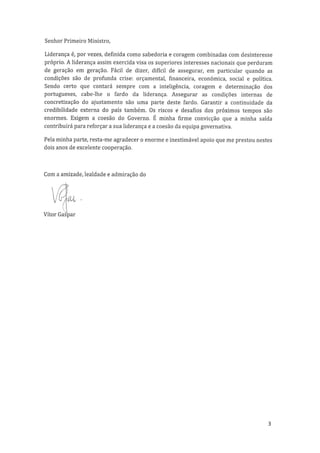 A carta de demissão de Gaspar !