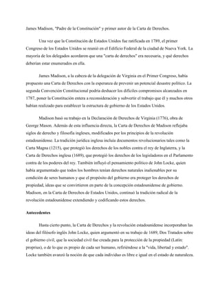 Carta de Derechos de los Estados Unidos | DOCX
