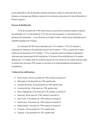 Carta de Derechos de los Estados Unidos | DOCX
