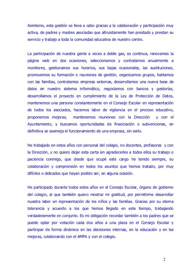 Carta de despedida javier montalvo