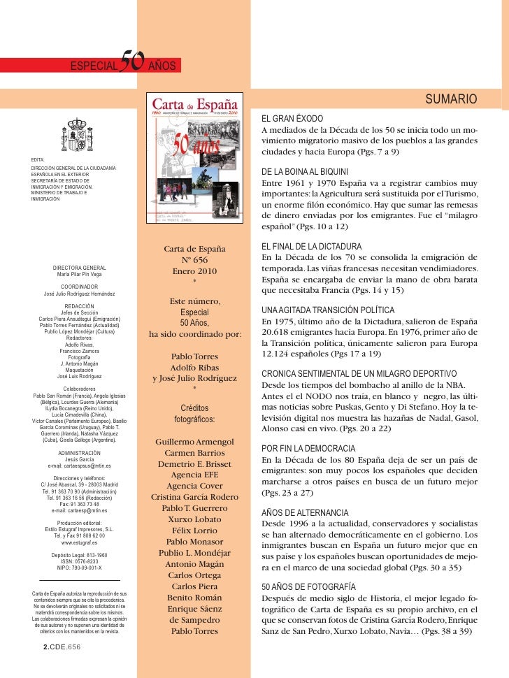 Carta De España Enero 2010 Carta De España Enero 2010