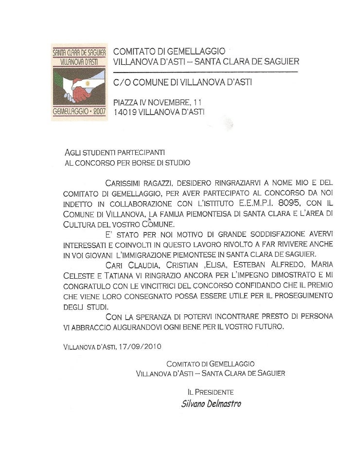 Carta de felicitaciones