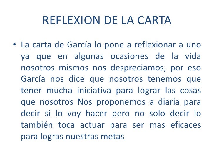 Carta a garcia (Christian Rangel) Carta a garcia (Christian Rangel)