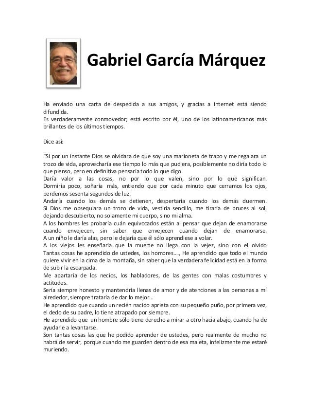 Carta de García Márquez