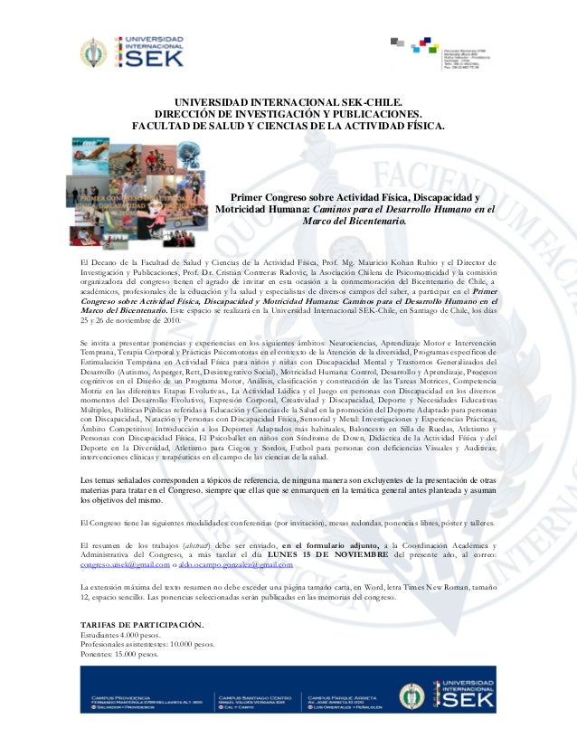 Carta de invitación a congreso.