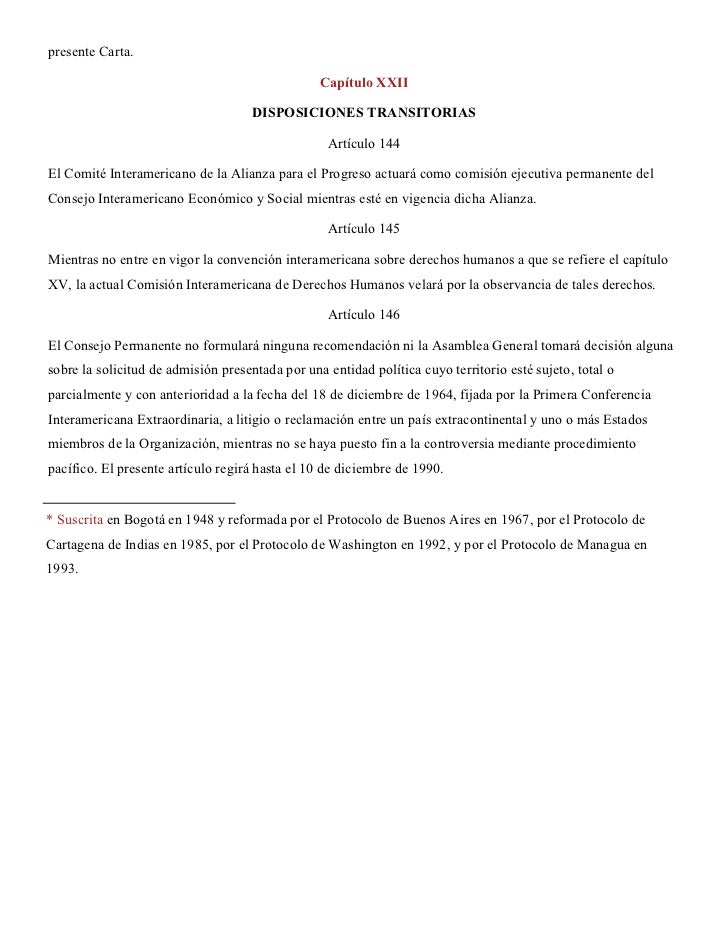 Carta de la oea