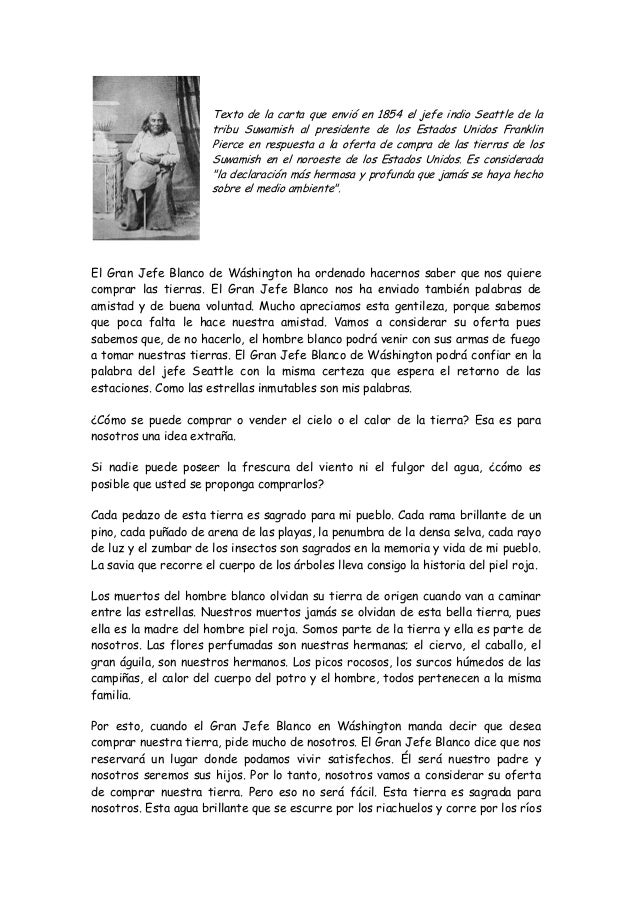 Carta del jefe indio Seattle