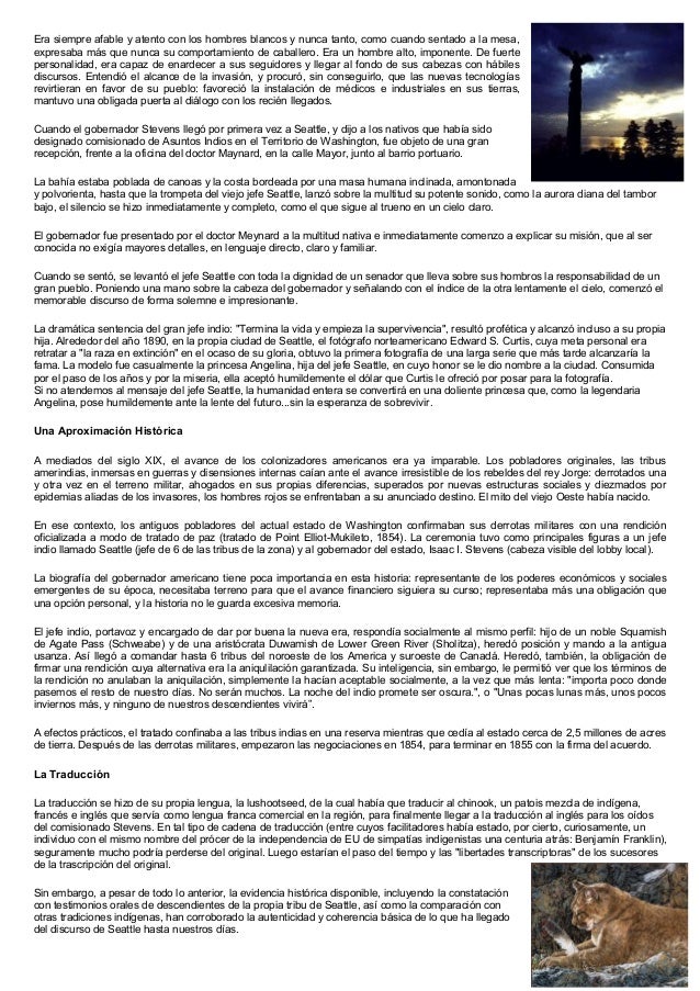Carta del jefe seattle