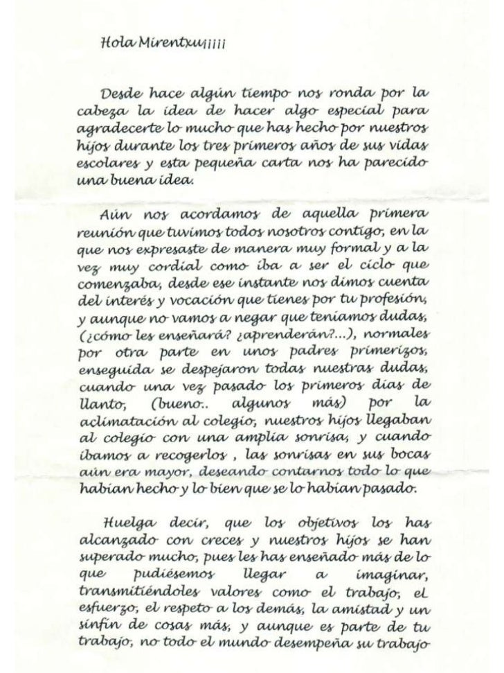 Carta de los padres
