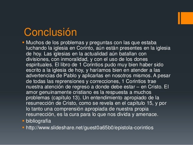 Carta de pablo a los corintios