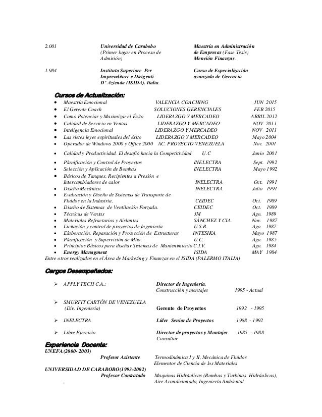 Carta de presentación y cv infoj