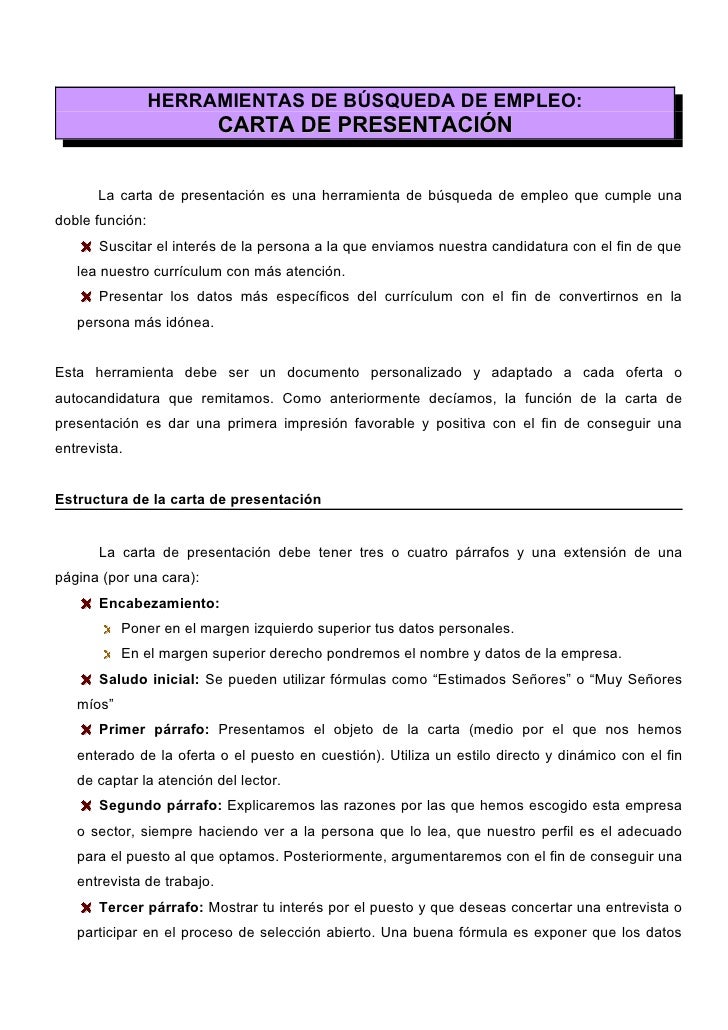 Carta De Presentacion