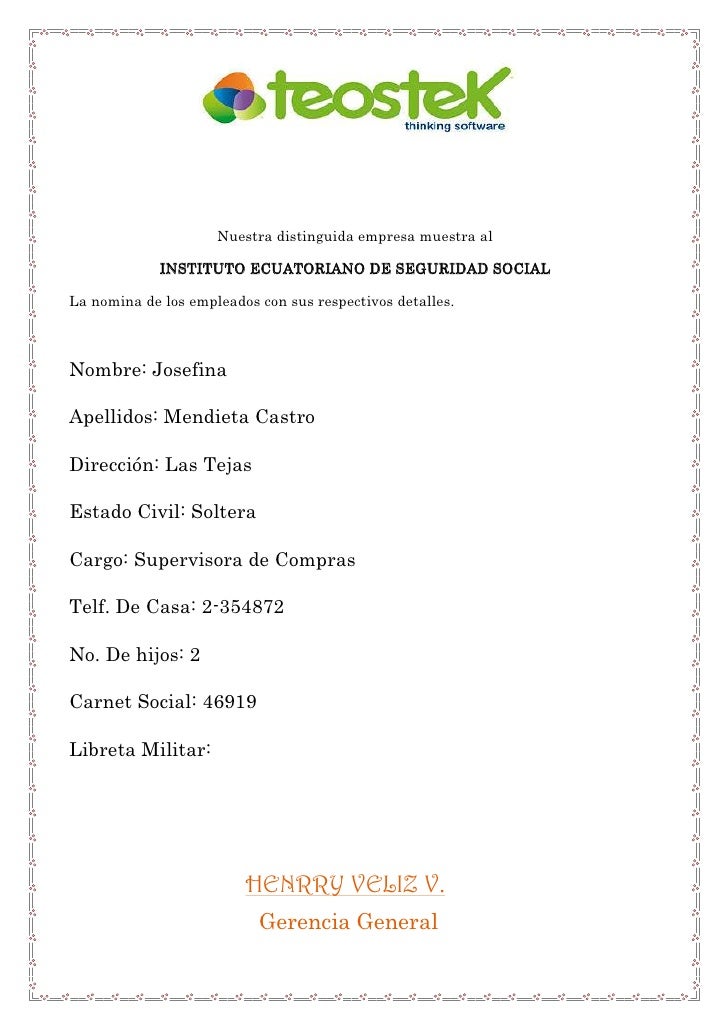 Carta de presentacion