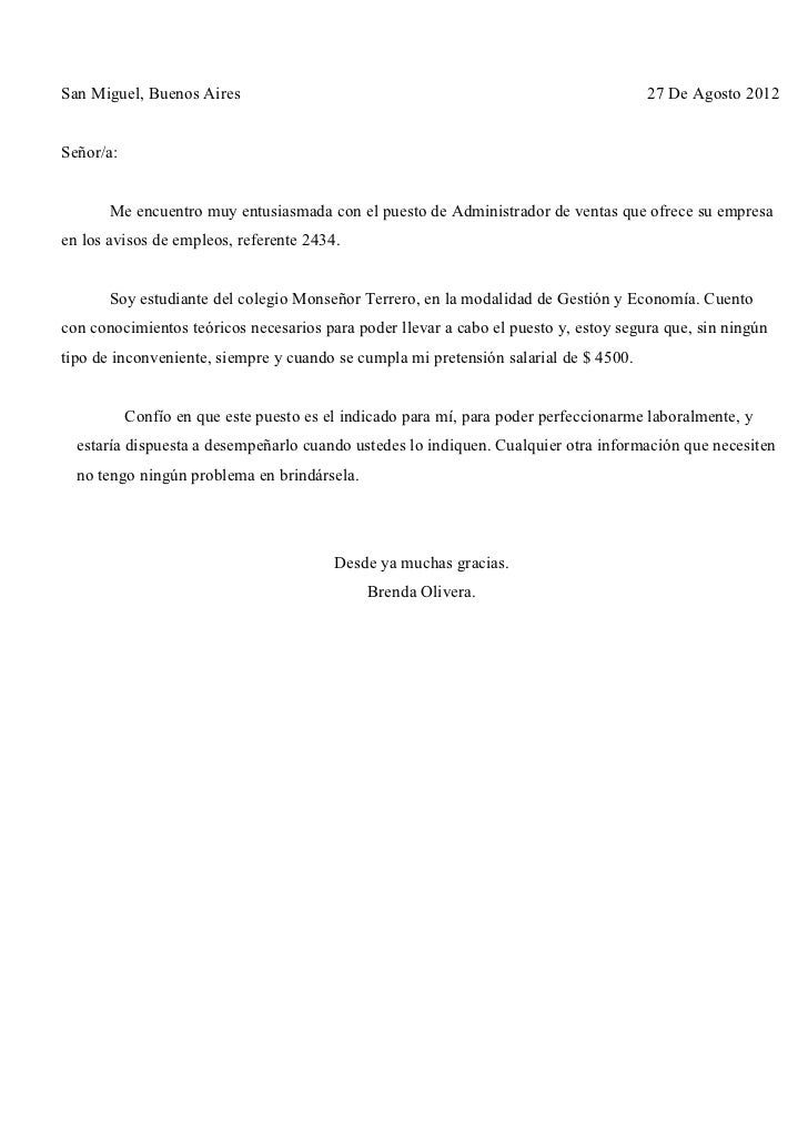 Carta de presentacion