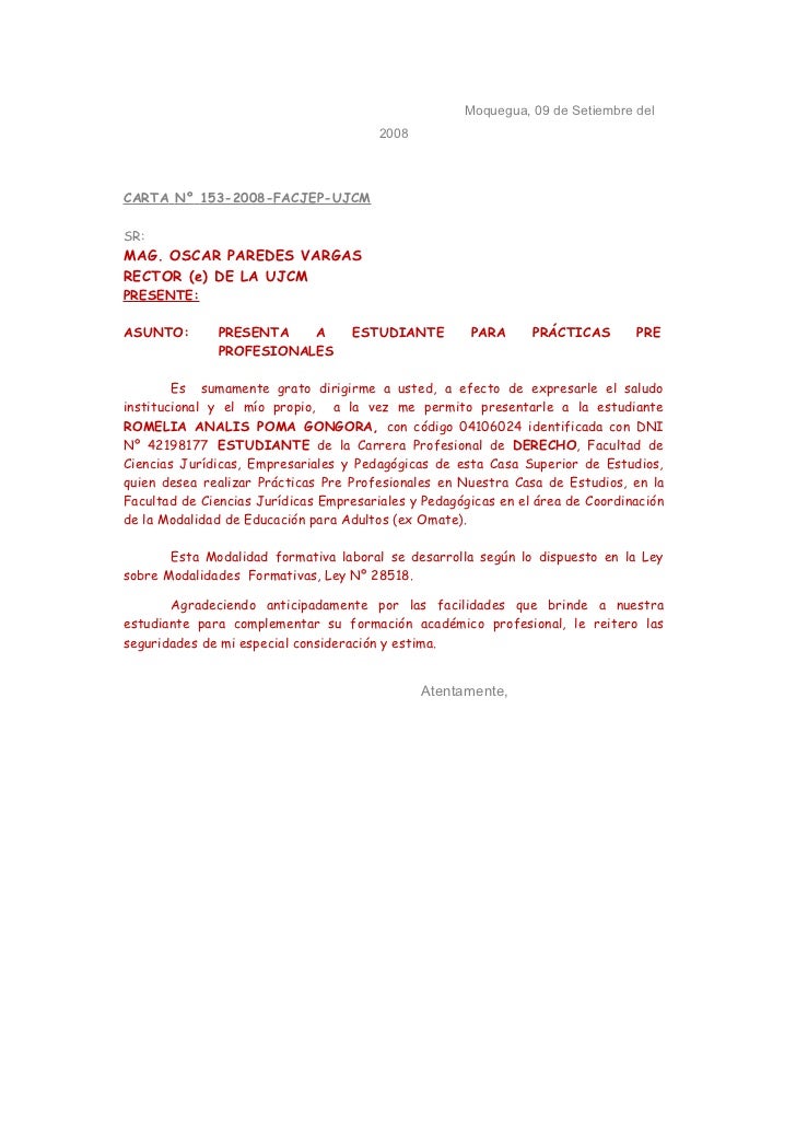 Carta De Presentacion Hotelera - x Carta De