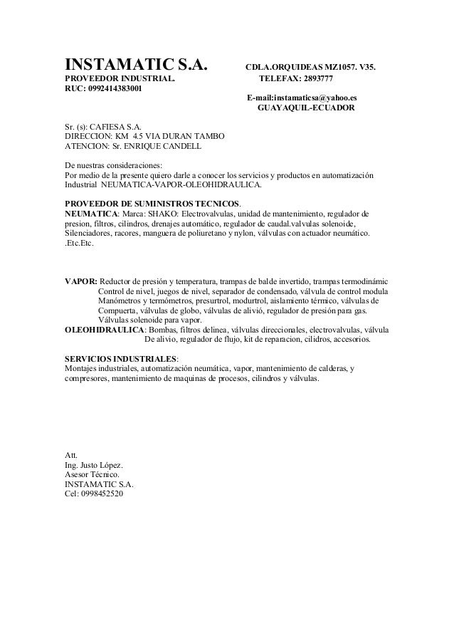 Carta de presentacion b modelo