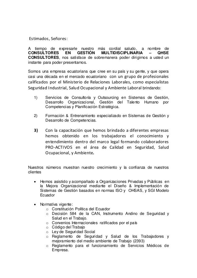 Carta de presentacion de servicios en capacitacion y 