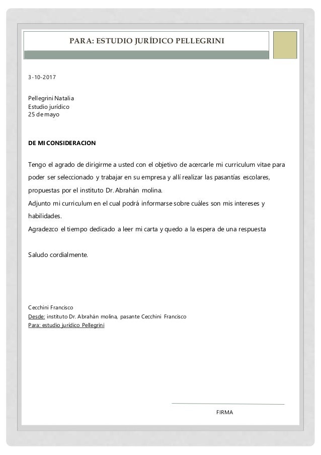 Ejemplos De Carta De Presentacion Mi Cv Ideal