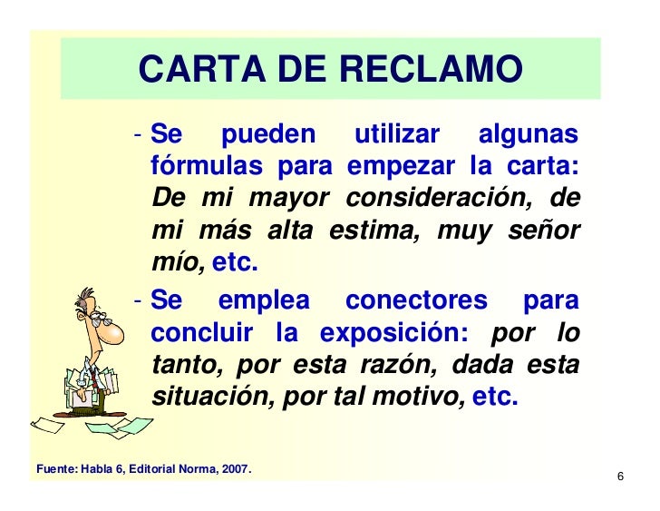 Carta de reclamo