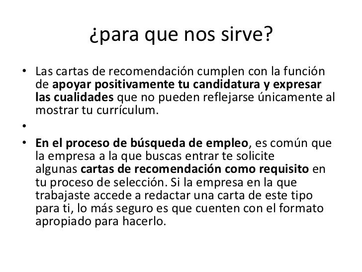 Carta de recomendación laboral