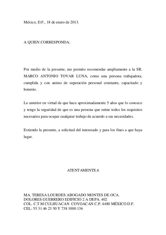 Carta Recomendación Laboral Personal - carta de recomendacion laboral word - Wood Scribd Mexico - En este artículo te mostraremos 6 ejemplos de cartas de recomendación personal ya.