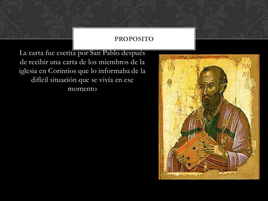 Carta de san pablo a los corintios