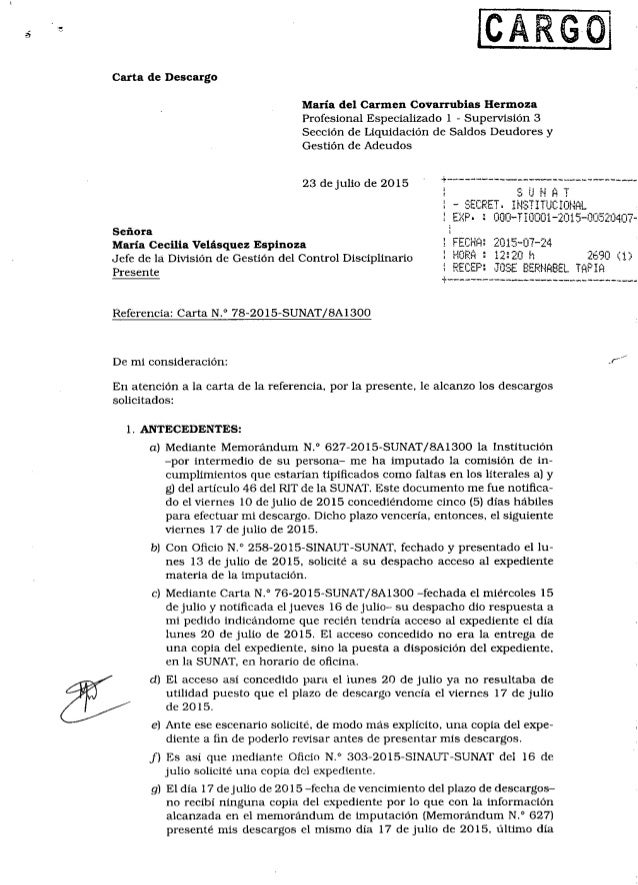 Modelo de carta de reconsideracion de multa inspeccion del trabajo