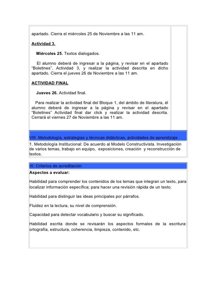 Carta Descriptiva EspañOl 1 Carta Descriptiva EspañOl 1