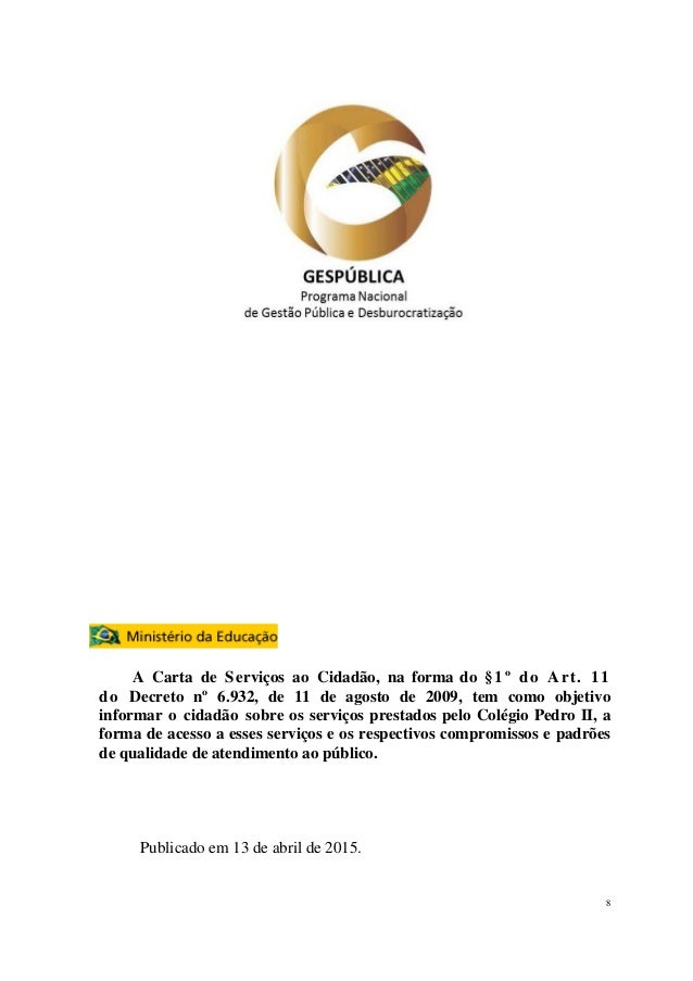 Carta de serviços ao cidadao