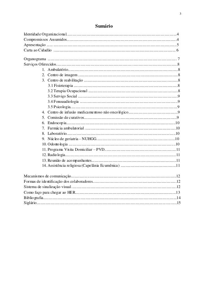 Carta de serviços do Hospital Eduardo Rabello (heer)