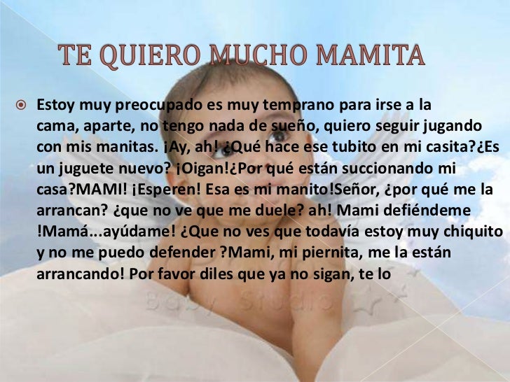Carta de un bebe abortado