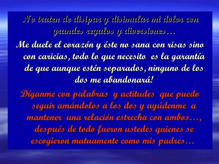 CARTA DE UN HIJO A SUS PADRES SEPARADOS!