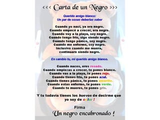 Carta De Un Negro