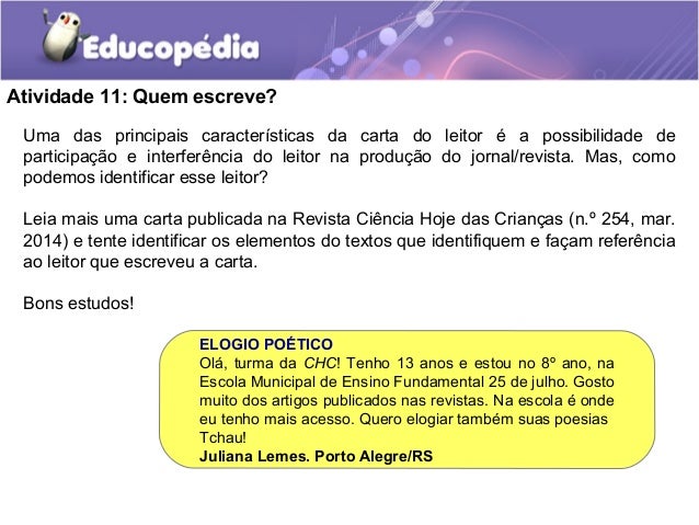 Carta do leitor