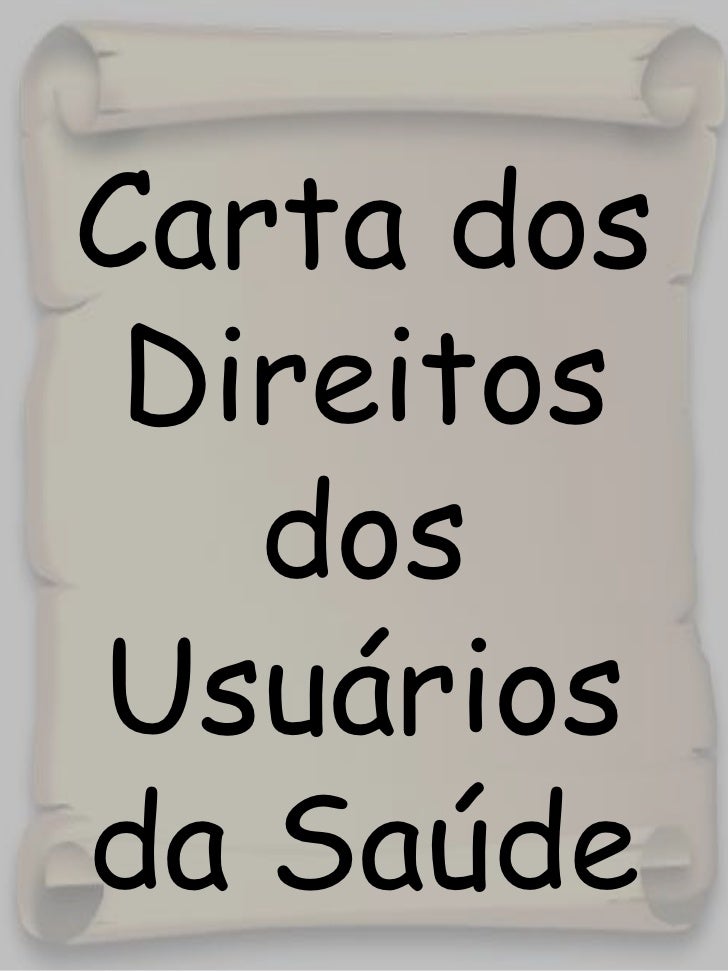 Carta dos direitos