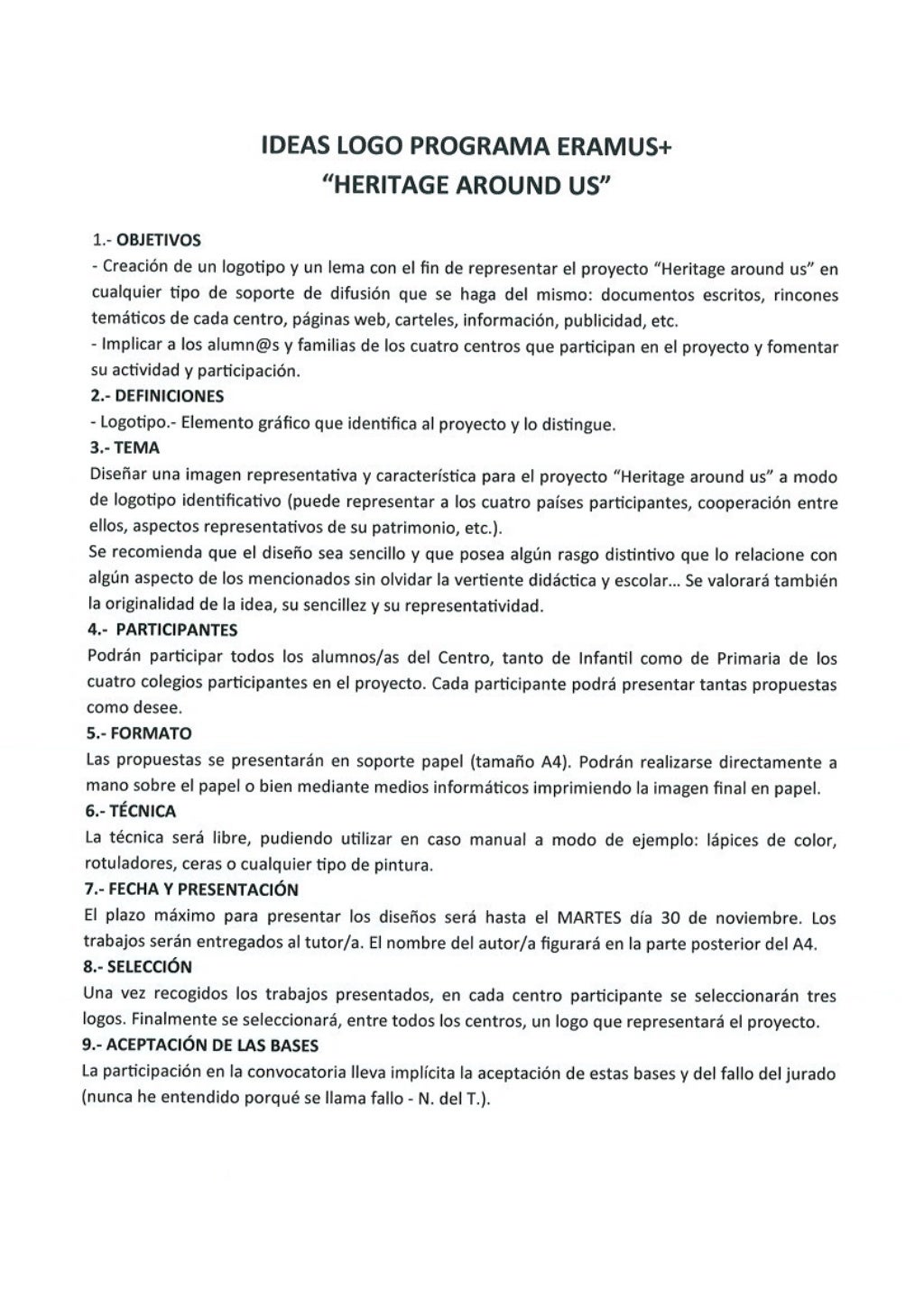 Carta erasmus