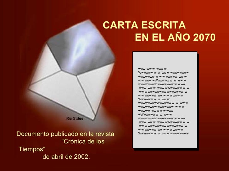 CARTA DEL 2070