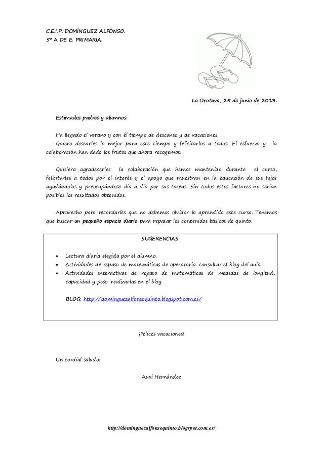 Carta final de curso