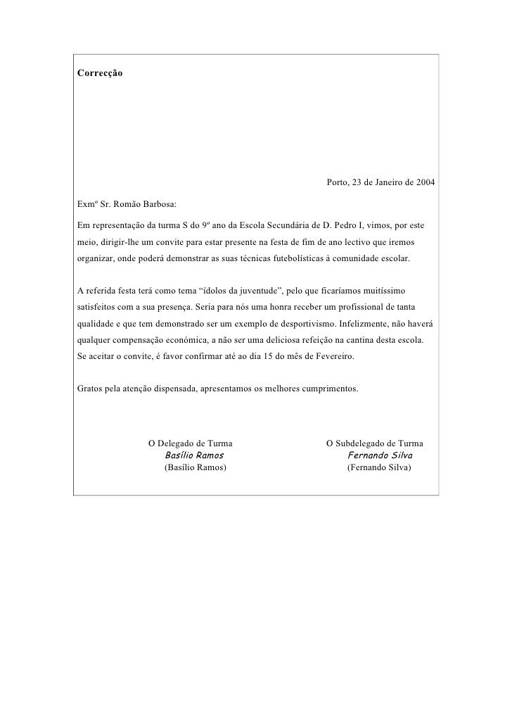 Carta Formal, Conto Popular E Texto Dramatico